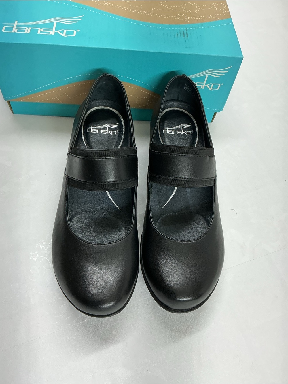 Dansko Black Mary Jane Low Wedge Heel Comfort Shoe - Picture 3 of 6